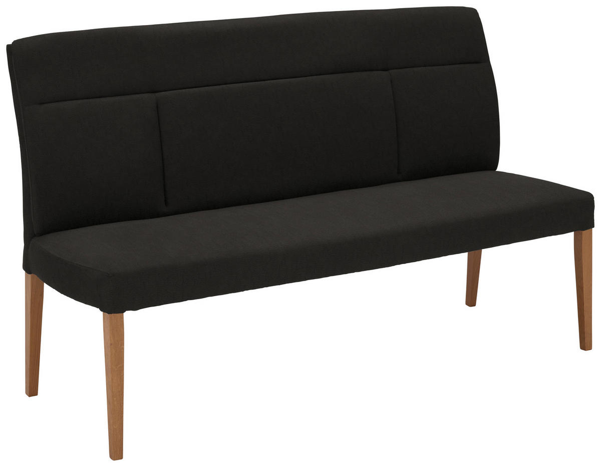SITZBANK in Holz, Textil Braun, Eichefarben  - Eichefarben/Anthrazit, Konventionell, Holz/Textil (166/99/64cm) - Celina Home