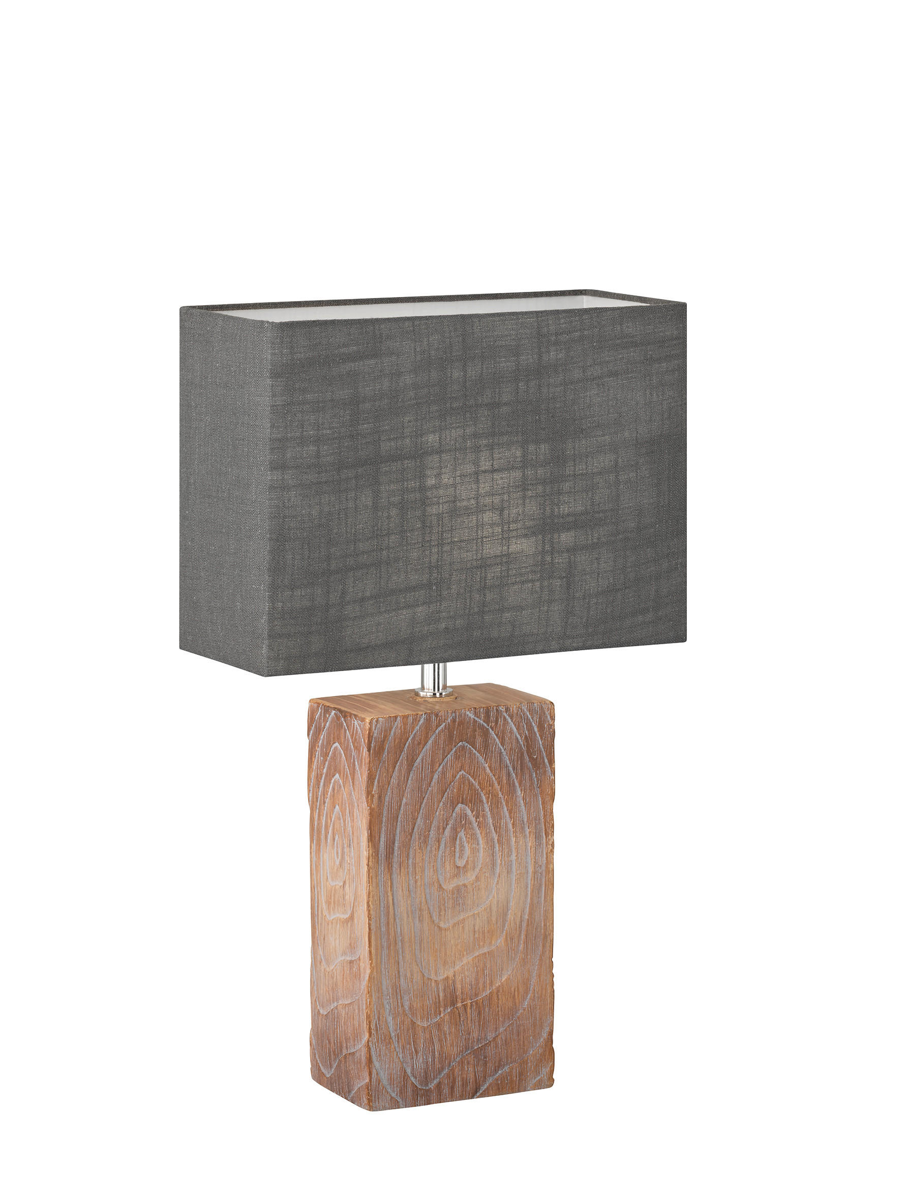 TISCHLEUCHTE Bronco 30/13/50 cm   - Braun/Grau, Design, Keramik/Textil (30/13/50cm) - Fischer & Honsel