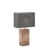 TISCHLEUCHTE Bronco 30/13/50 cm   - Braun/Grau, Design, Keramik/Textil (30/13/50cm) - Fischer & Honsel