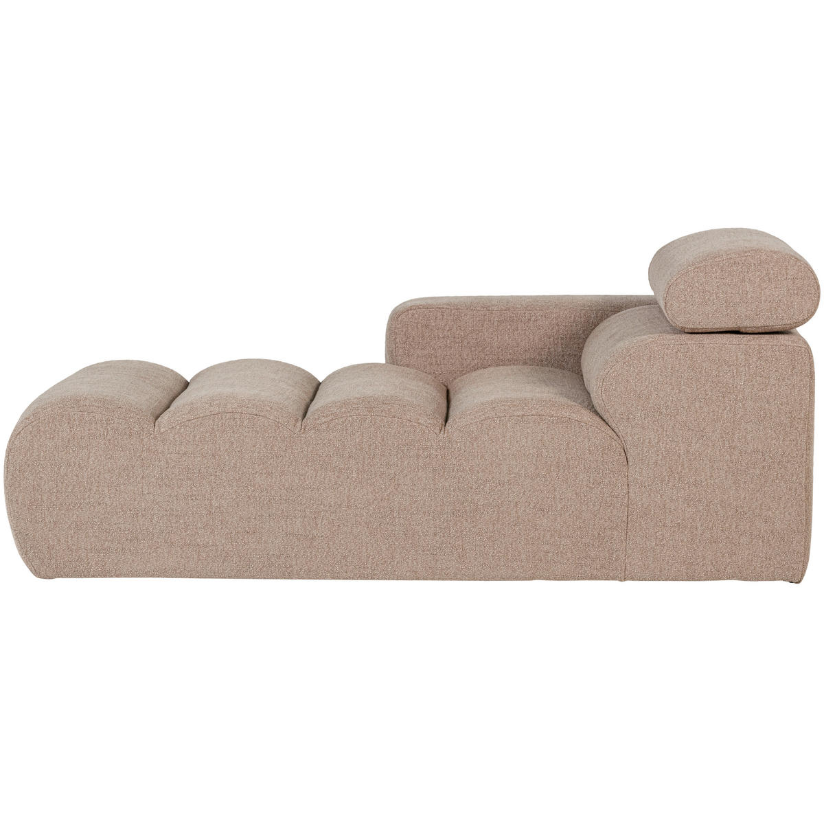 SOFAELEMENT Novi Bouclé Taupe  - Taupe/Schwarz, Design, Kunststoff/Textil (109/86/173cm) - Livetastic