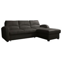 ECKSOFA in Lederlook Echtleder Dunkelbraun  - Dunkelbraun/Schwarz, Design, Leder/Kunststoff (227/168cm) - Livetastic