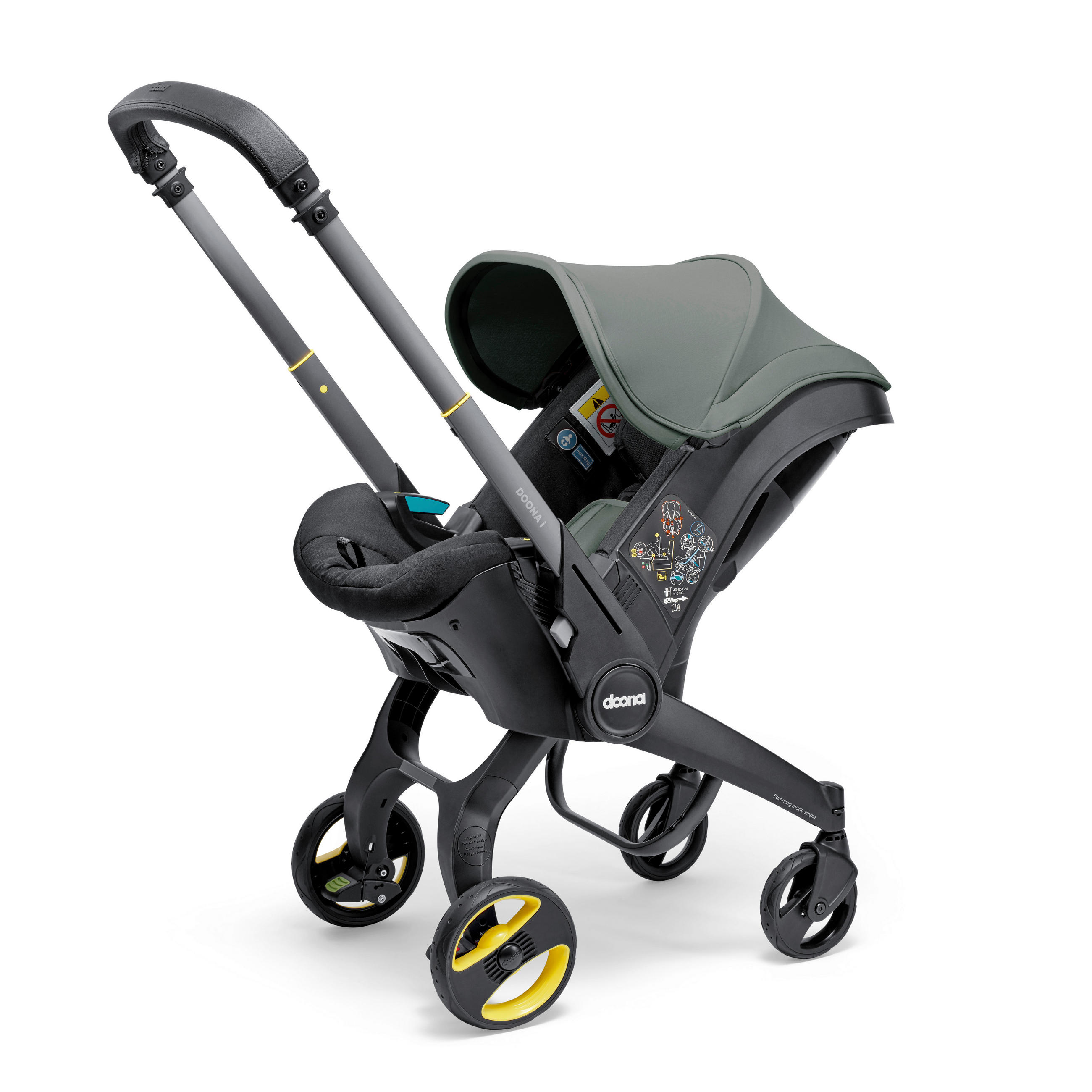 Doona Babyschale Doona i Waldgrün 73.4x42x47.7 cm