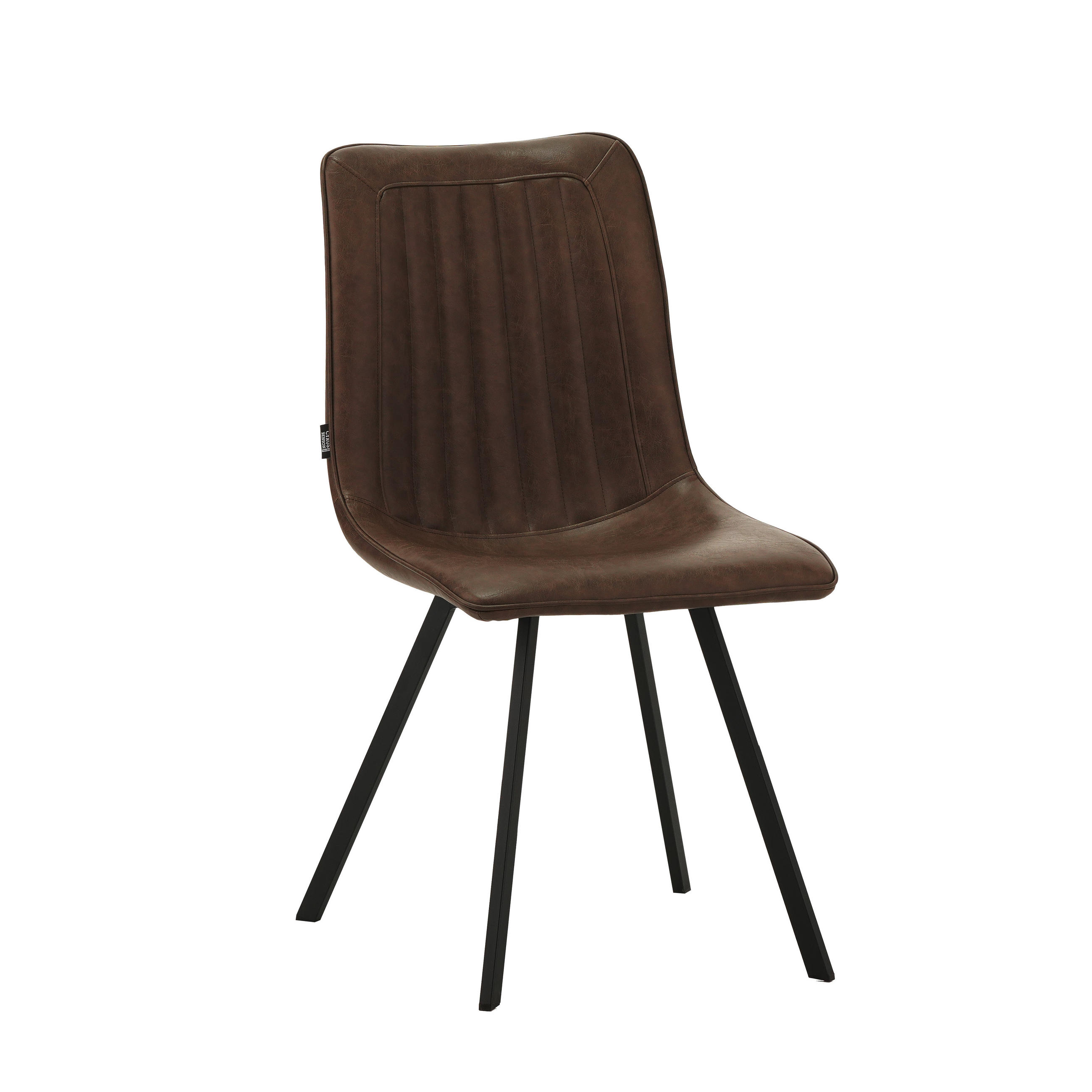 SADA ŽIDLÍ 2 kusy - černá/šedohnědá, Moderní, kov/textil (45,5/89,5/60cm) - MID.YOU