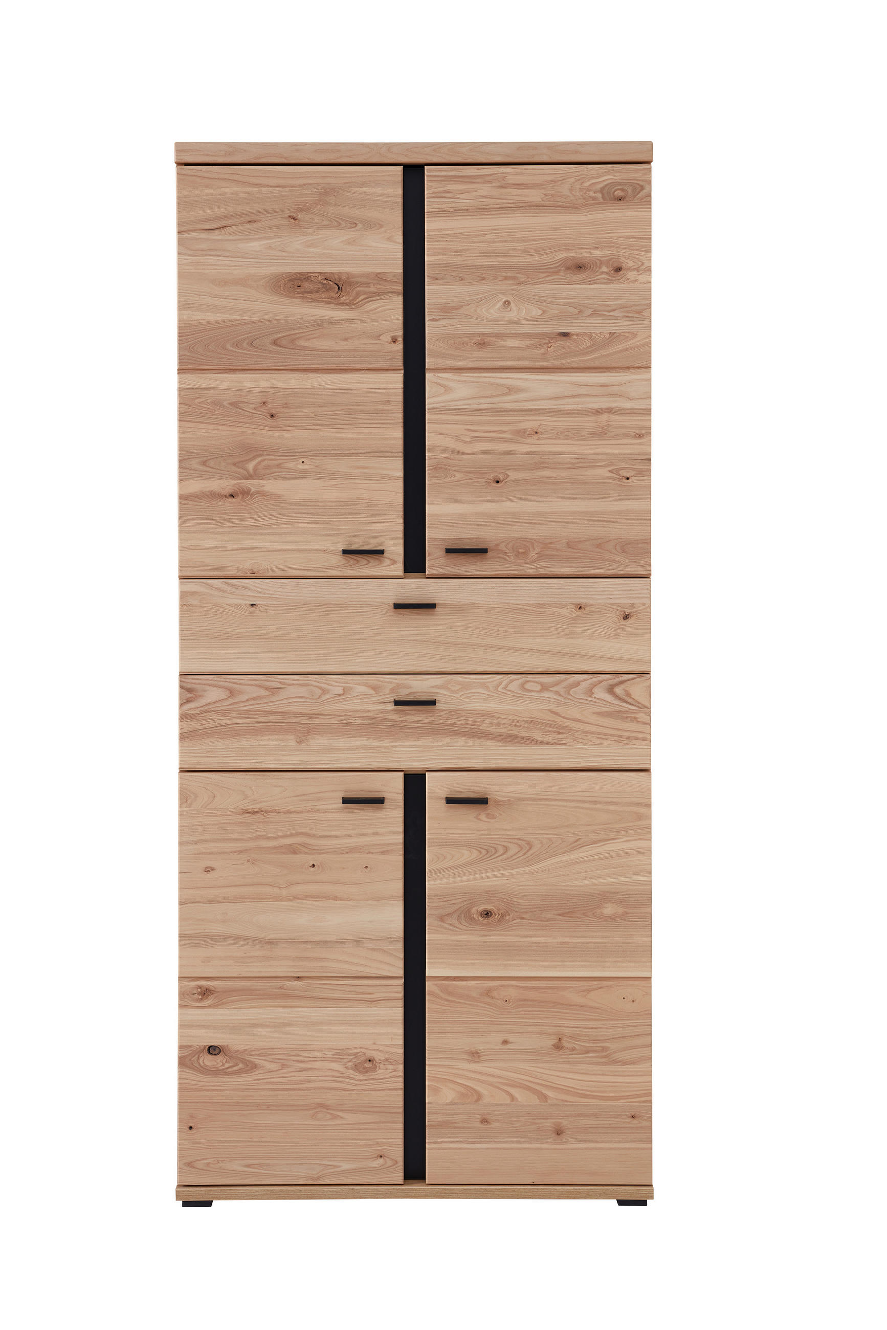 AKTENSCHRANK 90/203/38 cm  - Eschefarben/Schwarz, Modern, Holzwerkstoff (90/203/38cm) - MID.YOU