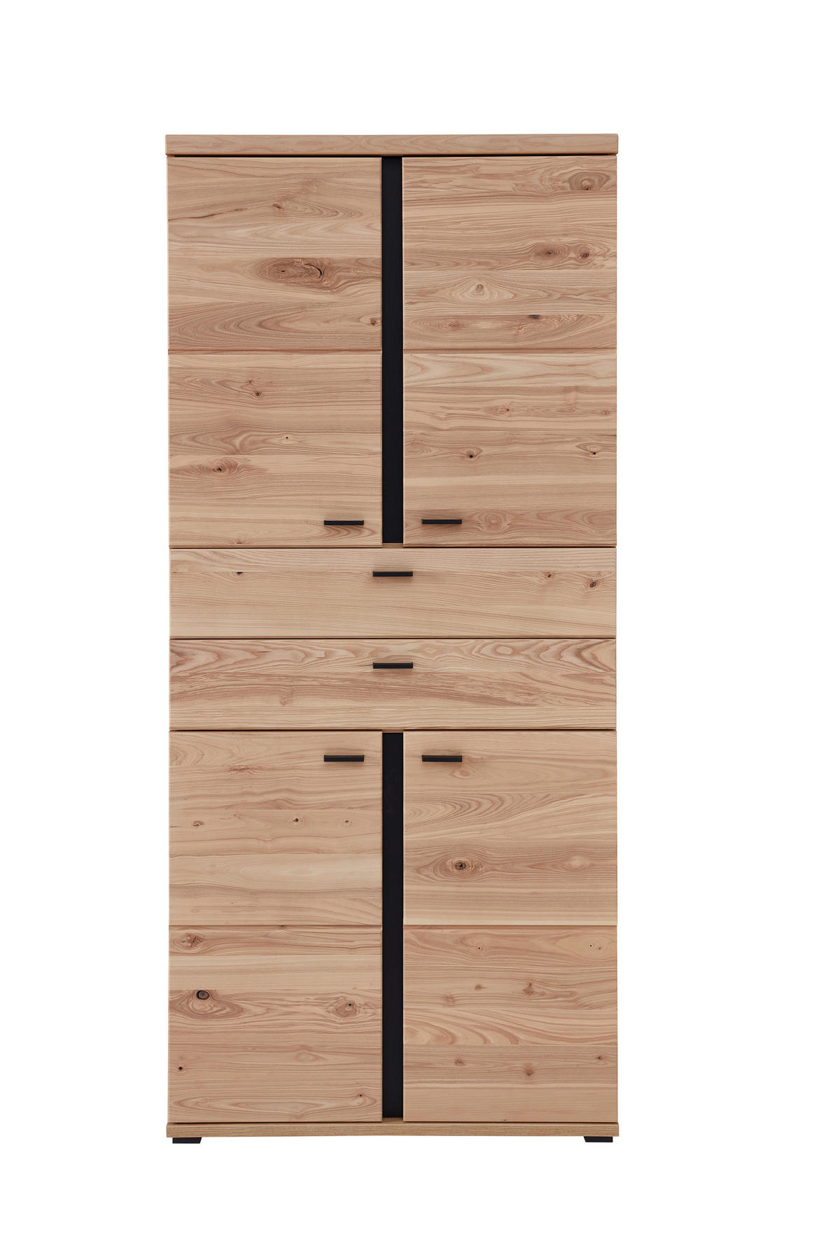 AKTENSCHRANK 90/203/38 cm  - Eschefarben/Schwarz, Modern, Holzwerkstoff (90/203/38cm) - MID.YOU