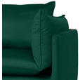 ECKSOFA in Samt Grün  - Schwarz/Grün, Design, Textil/Metall (200/241cm) - Carryhome