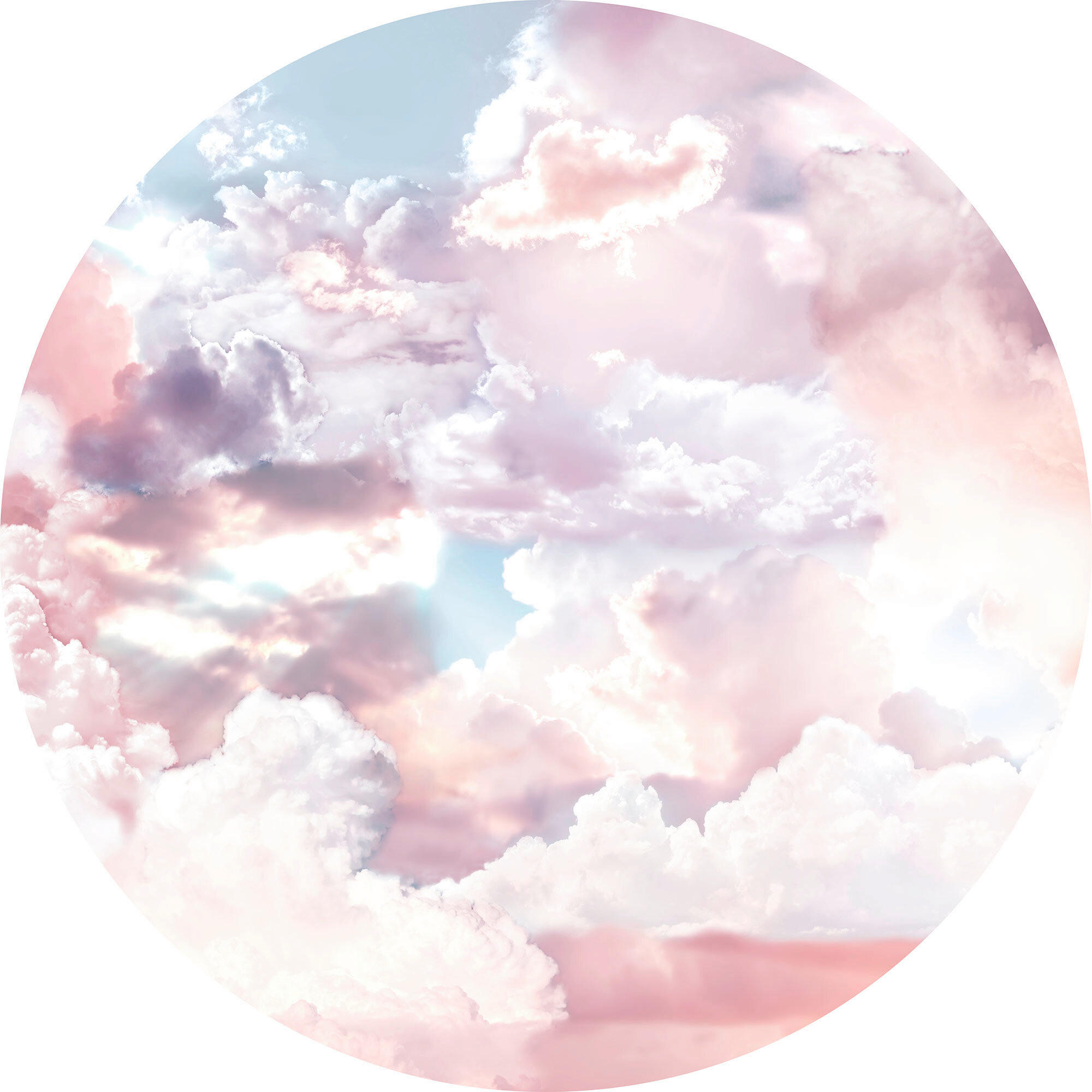 Xora Fototapete Blau, Rosa, Weiß