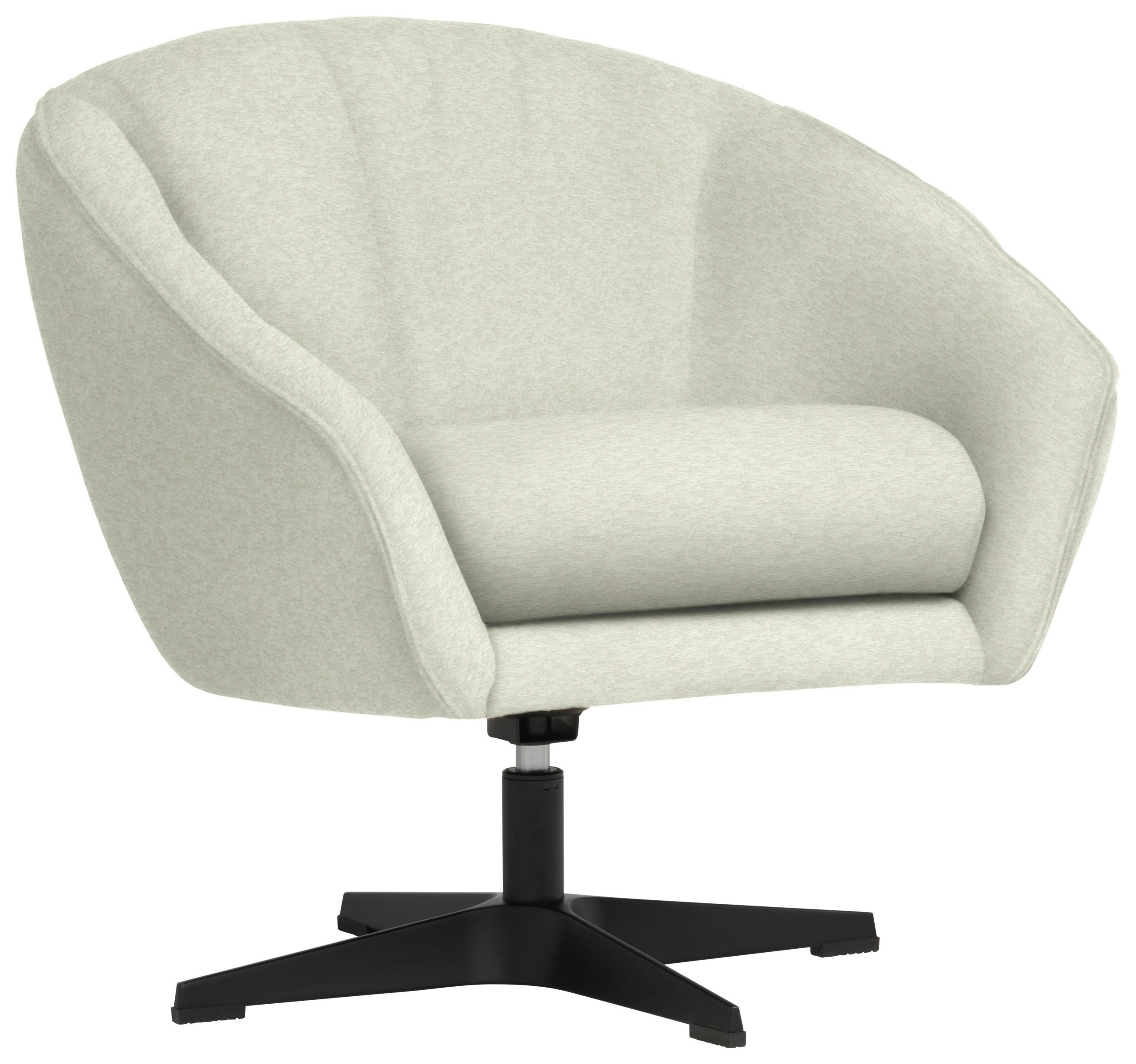 SESSEL in Chenille Weiss  - Weiss/Schwarz, Design, Textil/Metall (80/78/80cm) - Stylife