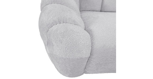 BIGSOFA in Chenille Hellgrau  - Hellgrau/Schwarz, KONVENTIONELL, Kunststoff/Textil (248/78/112cm) - Carryhome