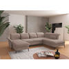 WOHNLANDSCHAFT in Flachgewebe Greige  - Greige/Schwarz, Konventionell, Textil/Metall (198/359/231cm) - Sit & More