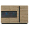 SIDEBOARD  in 138/91/40 cm  - Eiche Artisan/Grau, Design, Glas/Holzwerkstoff (138/91/40cm) - MID.YOU