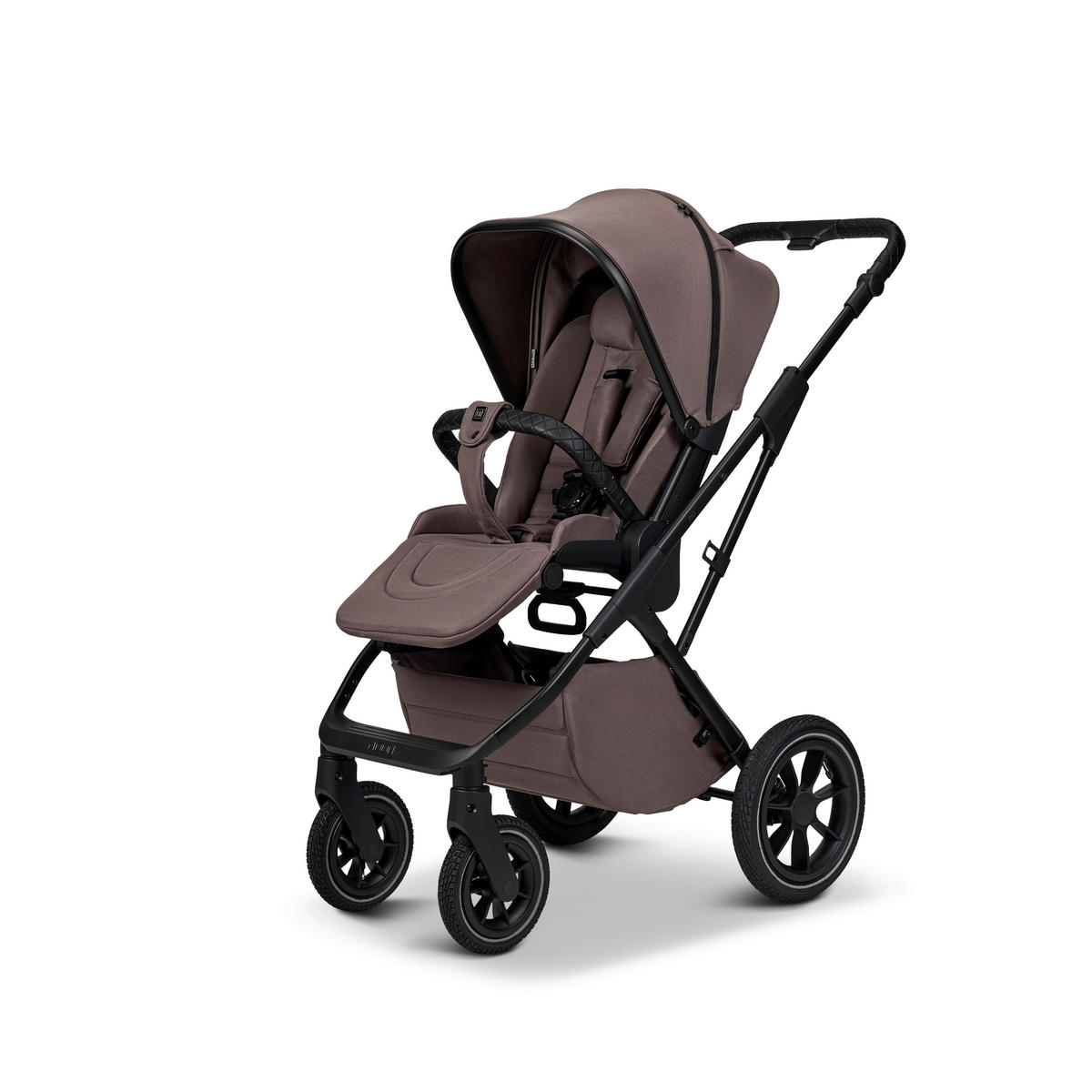KOMBIKINDERWAGEN  Più  Tonka  - Graubraun/Schwarz, Basics, Textil (97/105/127cm) - Moon