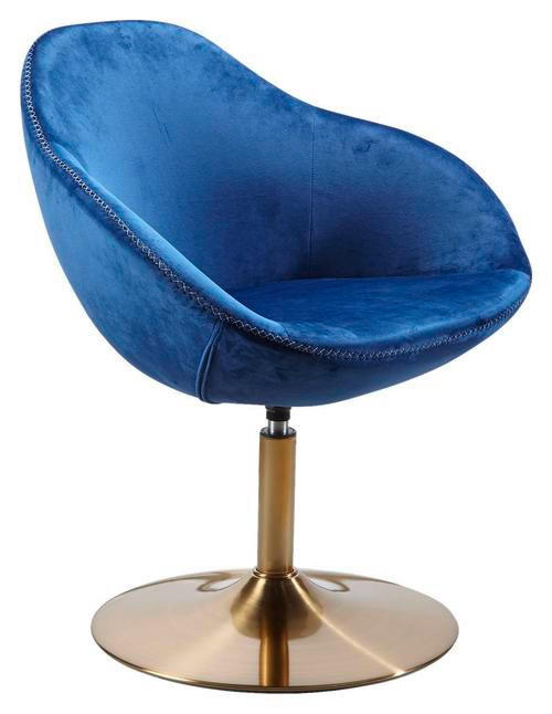 FÅTÖLJ i textil blå  - vit/blå, Modern, metall/textil (70/79/70cm) - MID.YOU