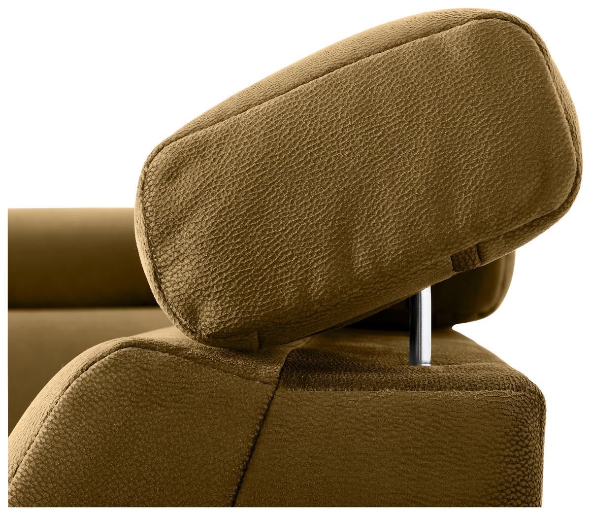 ECKSOFA in Samt Gelb  - Chromfarben/Gelb, Konventionell, Textil/Metall (271/206cm) - Carryhome