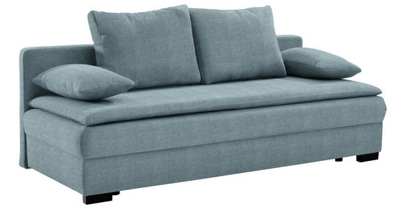 SCHLAFSOFA in Webstoff Blau  - Blau/Schwarz, KONVENTIONELL, Kunststoff/Textil (207/74-94cm) - Venda