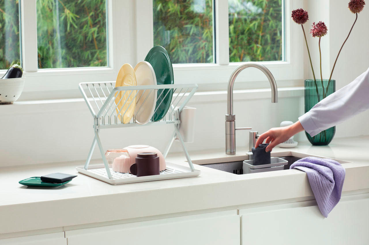 ODCEJALNIK POSODE SINK SIDE SINK SIDE 37/31.5/33 cm - svetlo siva, Basics, kovina (37/31.5/33cm) - Brabantia