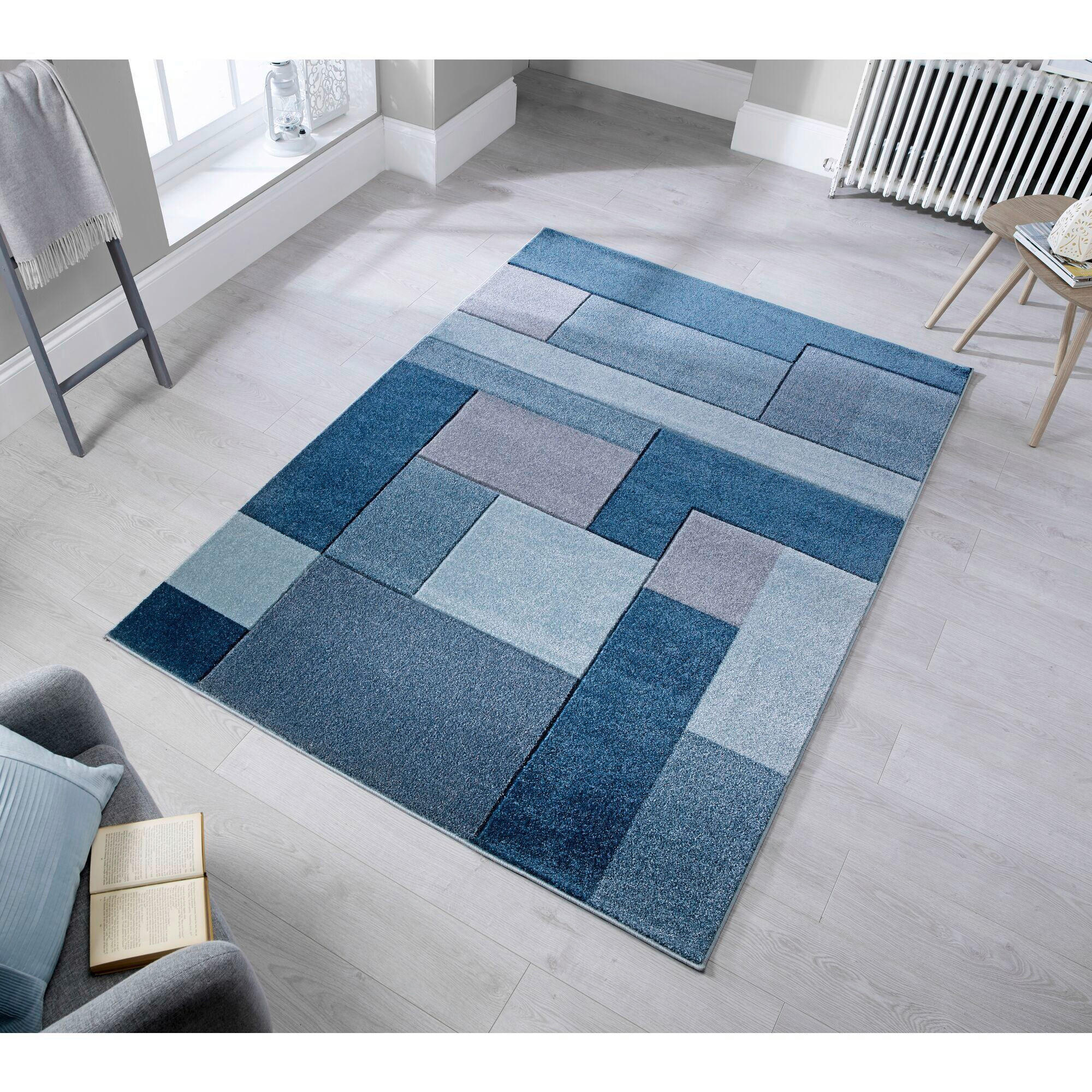 WEBTEPPICH 200/290 cm COSMOS Blau  - Blau, KONVENTIONELL, Textil (200/290cm)