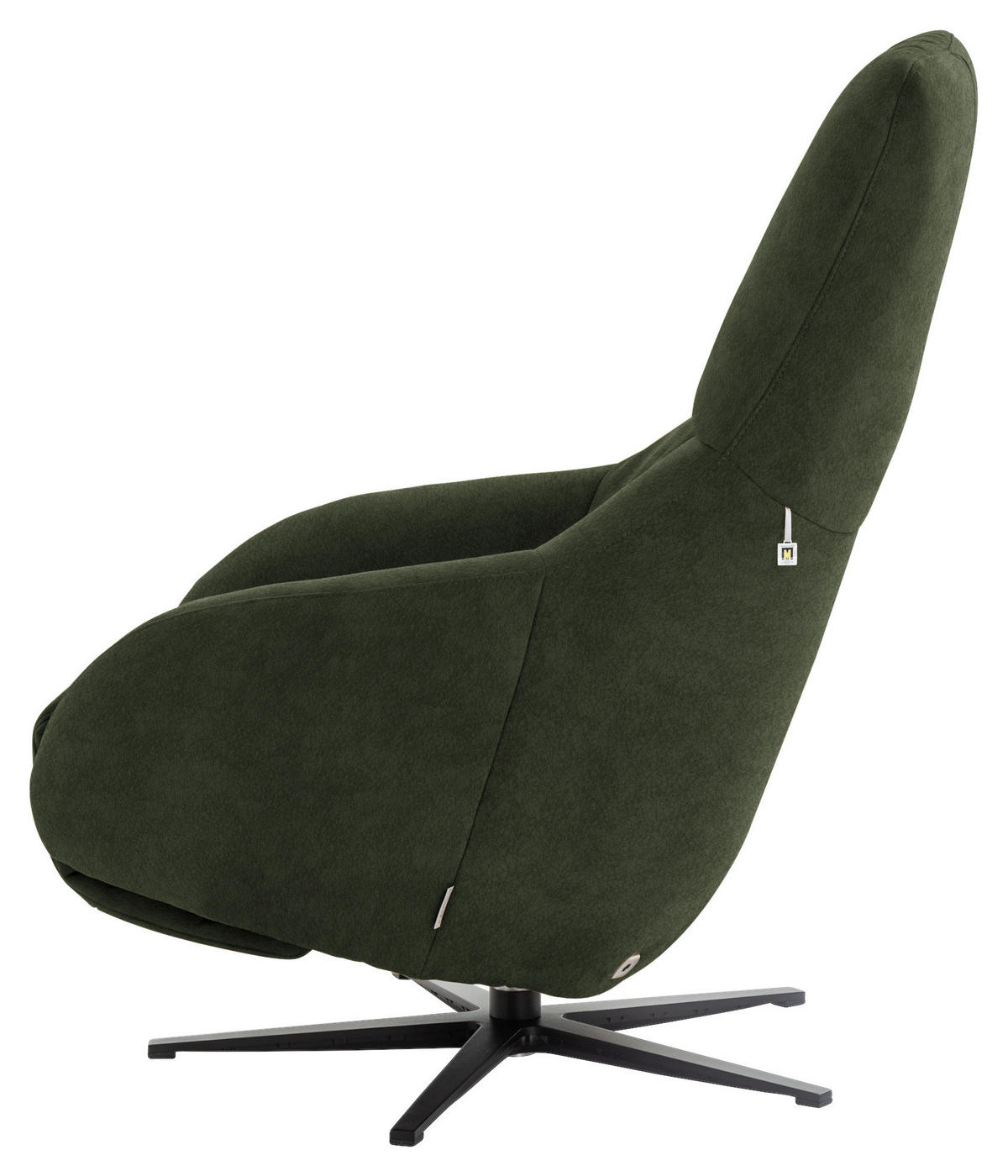 RELAXSESSEL in Textil Grün  - Schwarz/Grün, Design, Textil/Metall (77/108/95cm) - Chilliano