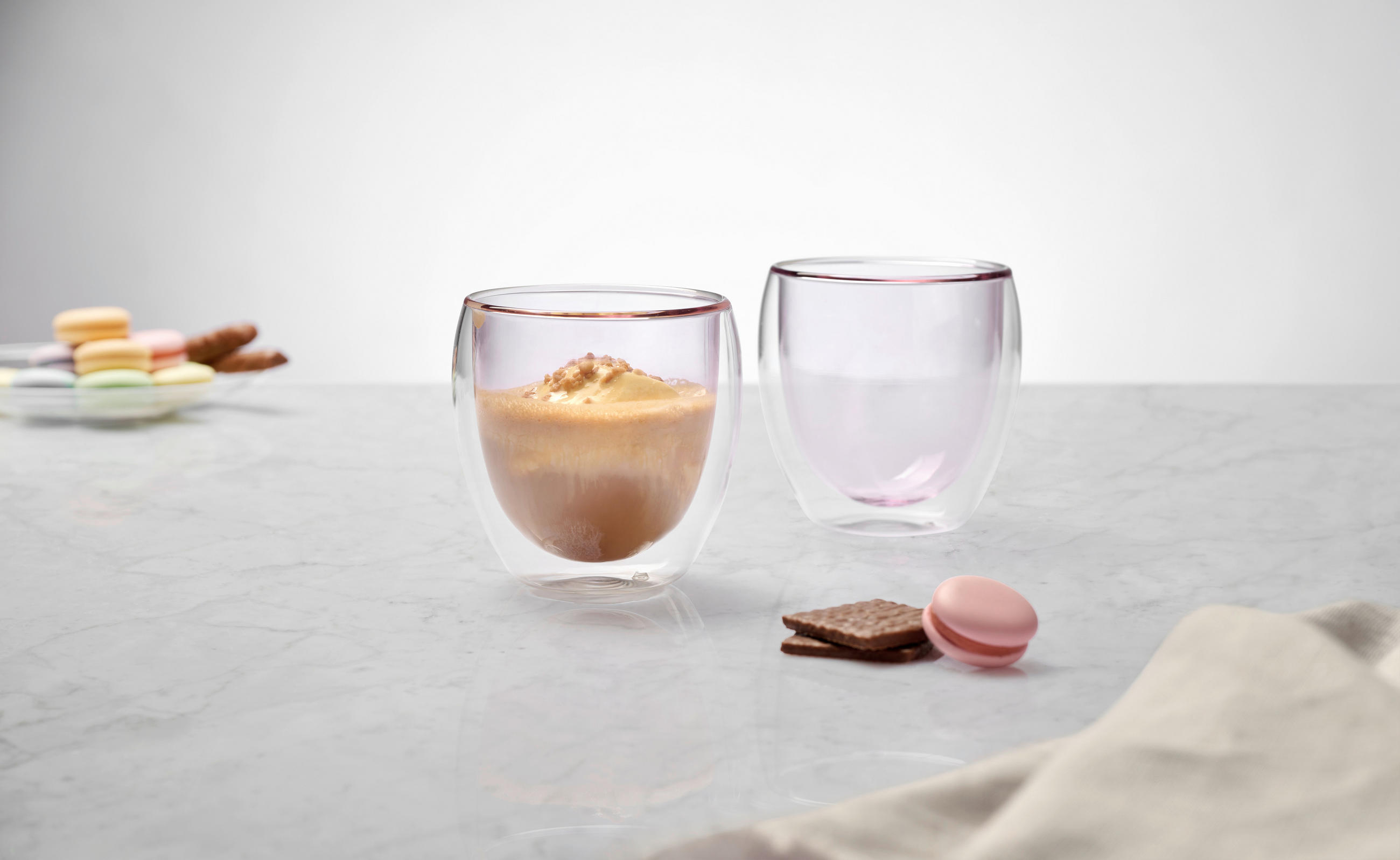 KAFFEEGLAS - Rosa, KONVENTIONELL, Glas (8,8/8,9cm) - Novel