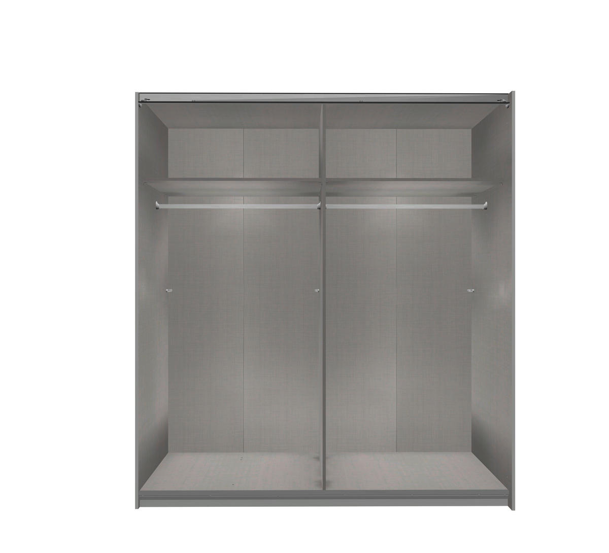 GARDEROB MED SKJUTDÖRRAR 180/198/65 cm 2-dörrar - vit/svart, Klassisk, metall/trämaterial (180/198/65cm) - Carryhome
