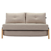 SCHLAFSOFA in Holz, Metall, Textil Sandfarben - Sandfarben/Eichefarben, MODERN, Holz/Textil (147/67/96cm) - Innovation