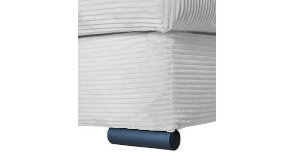ECKSOFA  in Cord Perlmutt  - Perlmutt/Schwarz, KONVENTIONELL, Textil/Metall (168/258cm) - Carryhome