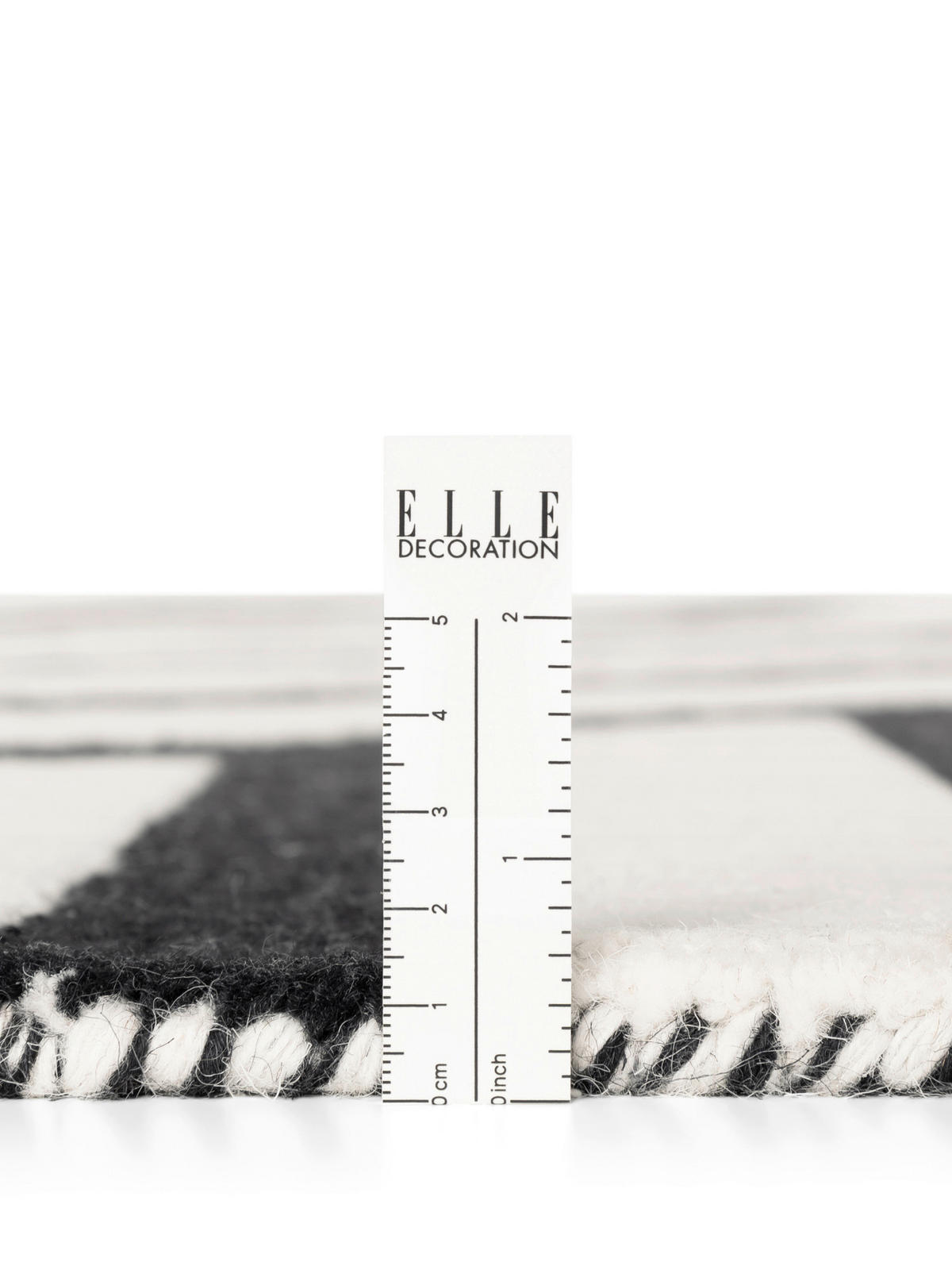 WOLLTEPPICH 120/180 cm Stryve Schwarz, Weiß rechteckig  - Schwarz/Weiß, Basics, Textil (120/180cm) - Elle Decoration