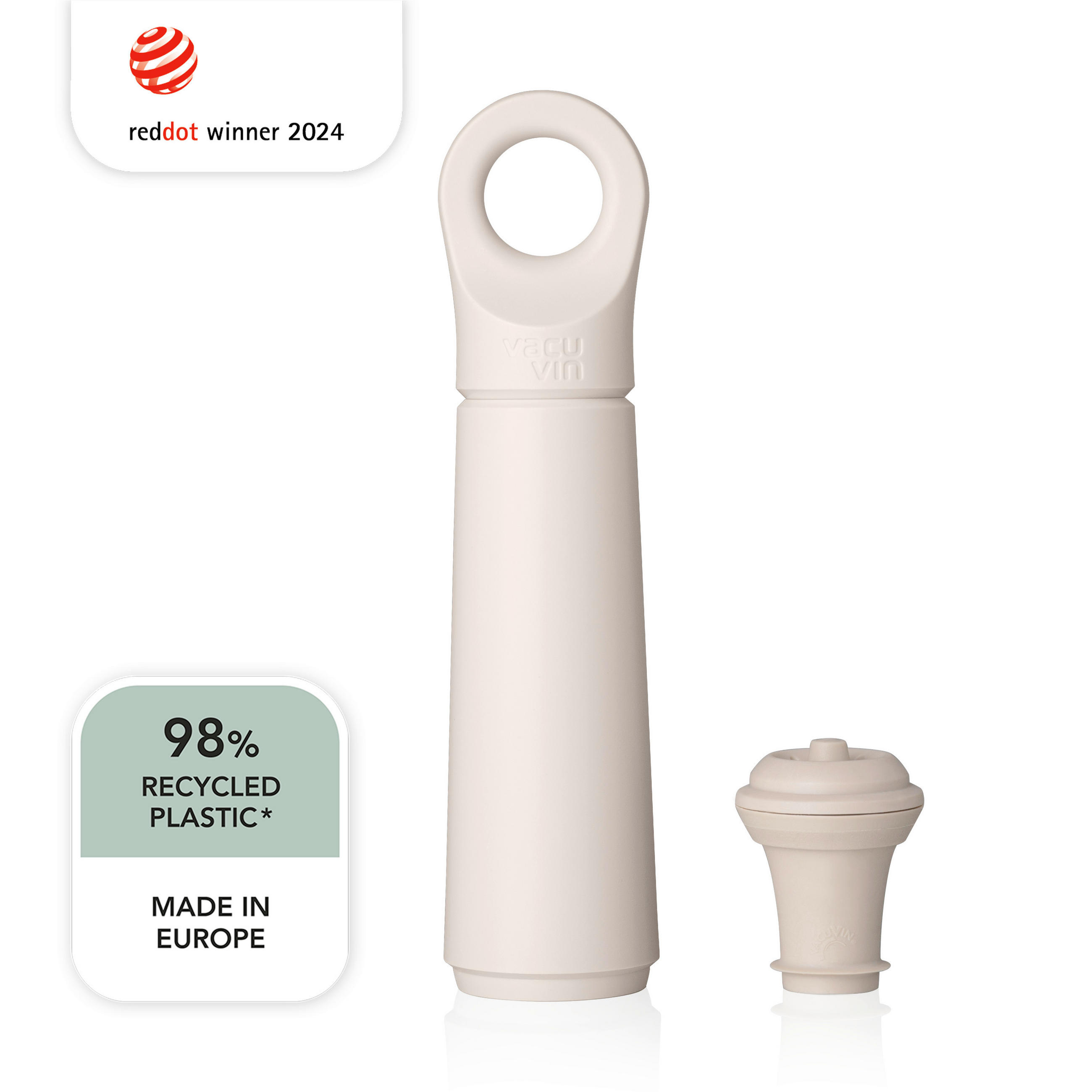 PUMPA ZA VINO    - boje pijeska, Basics, plastika (21,9/6,6/3,9cm) - Vacu Vin