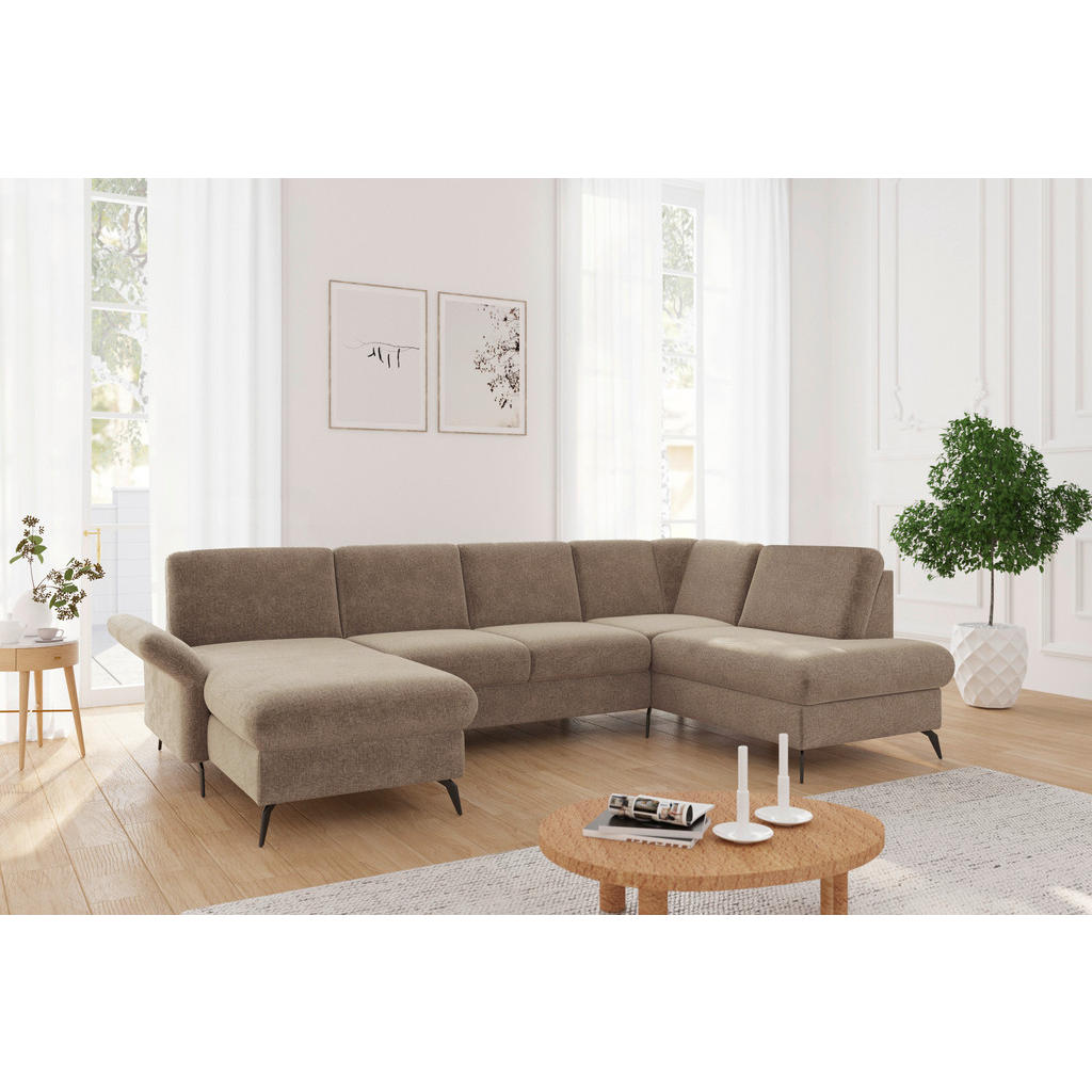 Sit & More SEDACIA SÚPRAVA, textil, svetlohnedá