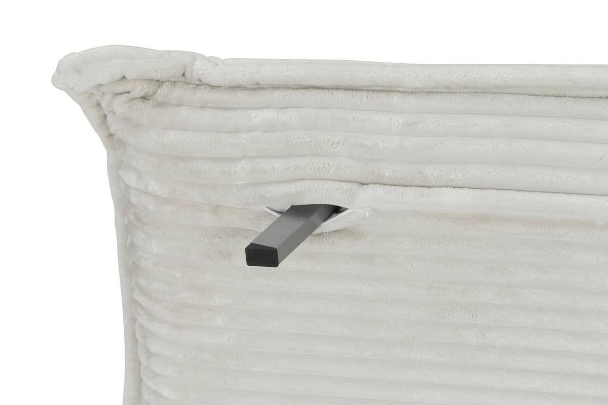 SCHLAFSOFA Cord Weiß  - Walnussfarben/Weiß, MODERN, Holz/Textil (92/216/87/26/150cm) - Livetastic