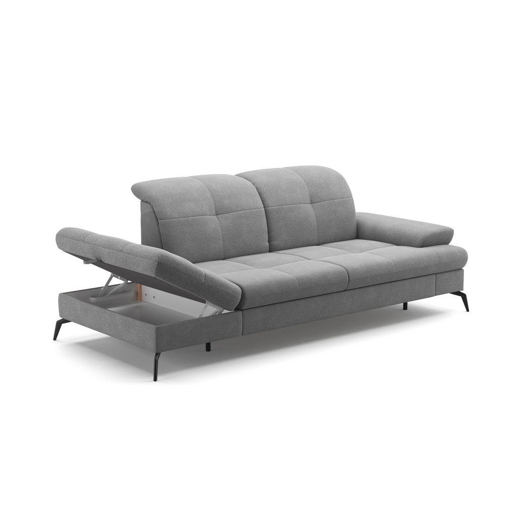 Thumbnail - Sit & More Récamiere, Grau, Textil, 231x90x122 cm, Goldenes M, Oeko-Tex® Standard 100, Made in Europe, DGM-Klimapakt, Rü...