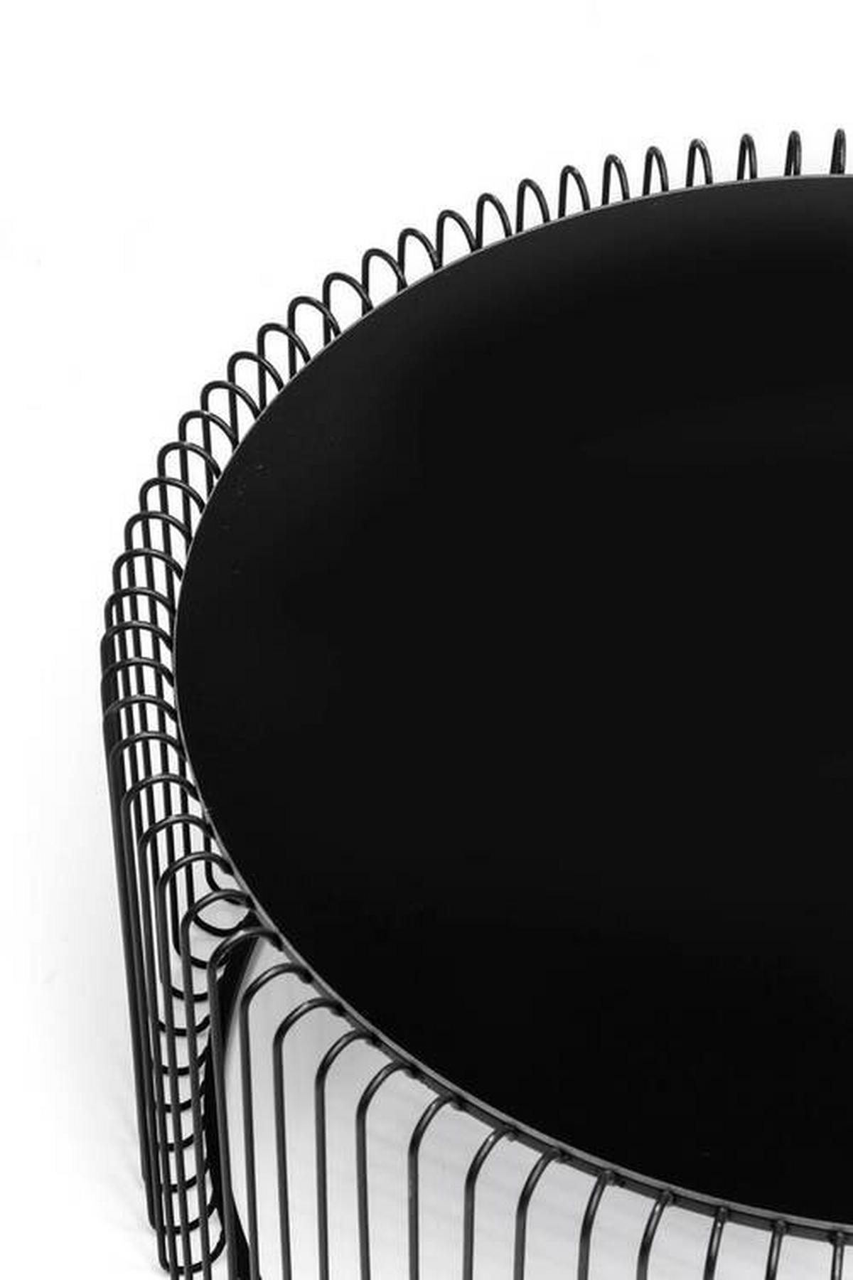 BEISTELLTISCHSET in Metall, Glas 60-69,5/60-69,5/30,5-33,5 cm  - Schwarz, LIFESTYLE, Glas/Metall (60-69,5/60-69,5/30,5-33,5cm) - Ambia Home