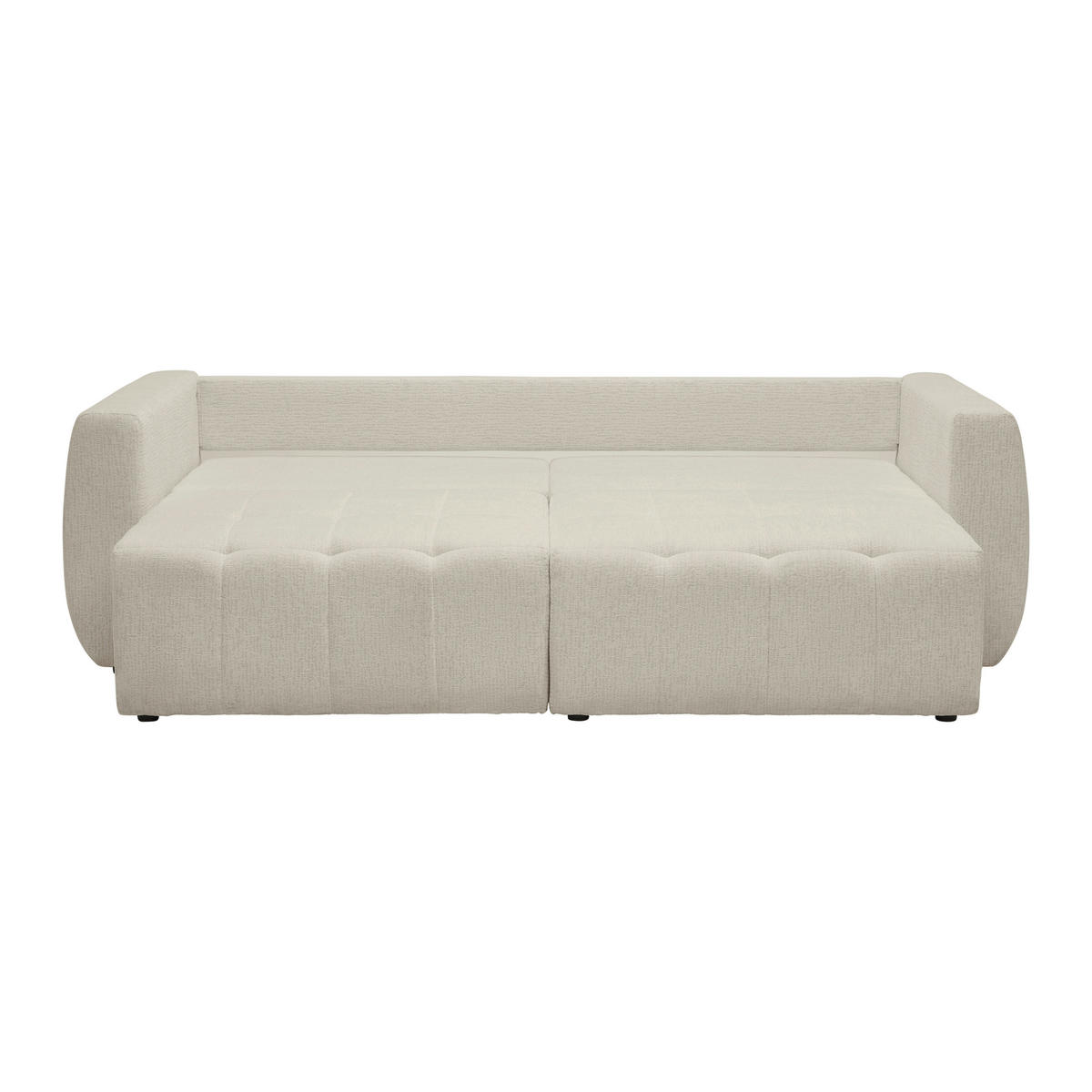 SCHLAFSOFA in Chenille, Jacquard Cappuccino  - Taupe/Schwarz, Kunststoff/Textil (245/74-90/104cm) - MID.YOU