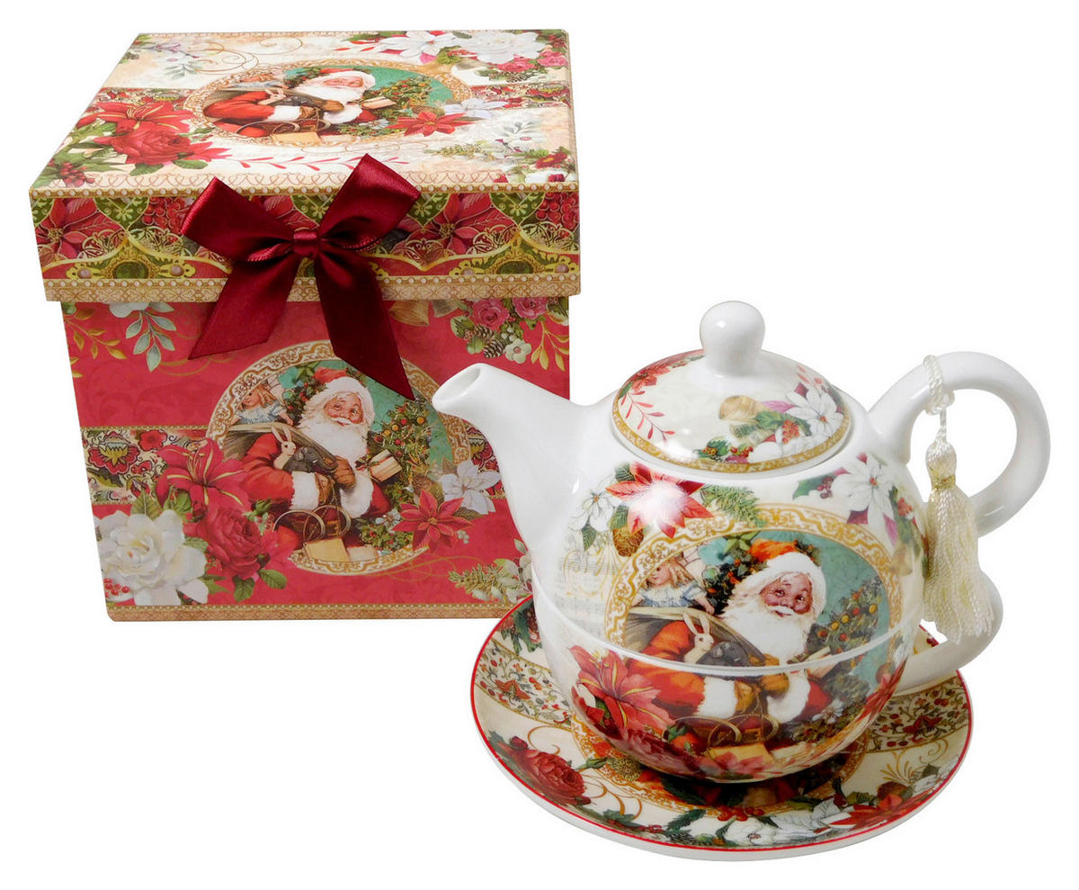 ČAJOVÁ SOUPRAVA PRO JEDNOHO 490 ml - vícebarevná, Trend, keramika (17/14cm) - X-Mas