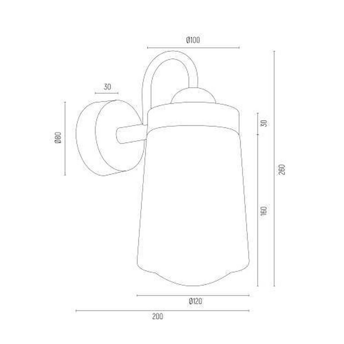 WANDLEUCHTE 26/20/12 cm   - Chromfarben/Graphitfarben, KONVENTIONELL, Glas/Metall (26/20/12cm)