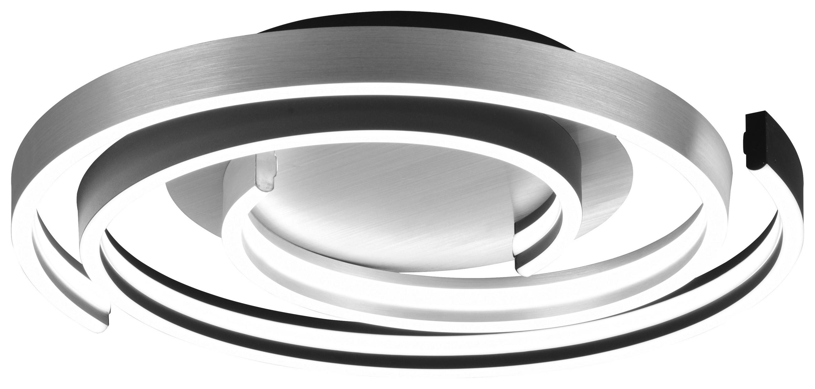 LED-DECKENLEUCHTE Caya 50/9 cm   - Schwarz/Alufarben, Design, Metall (50/9cm) - Trio Leuchten