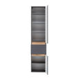 HOCHSCHRANK 40/180/35 cm  - Silberfarben/Graphitfarben, Natur, Holzwerkstoff (40/180/35cm) - Xora