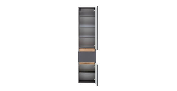 HOCHSCHRANK 40/180/35 cm - Silberfarben/Graphitfarben, Natur, Holzwerkstoff (40/180/35cm) - Xora
