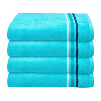 HANDTUCHSET Türkis 4-teilig  - Türkis, Basics, Textil (50/100cm)