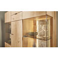HIGHBOARD Wildeiche  136,9/138,3/37,1 cm  - Wildeiche/Schwarz, Natur, Glas/Holz (136,9/138,3/37,1cm) - Valnatura
