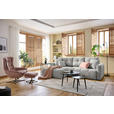 ECKSOFA Grau Chenille  - Schwarz/Grau, MODERN, Kunststoff/Textil (172/276cm) - Hom`in
