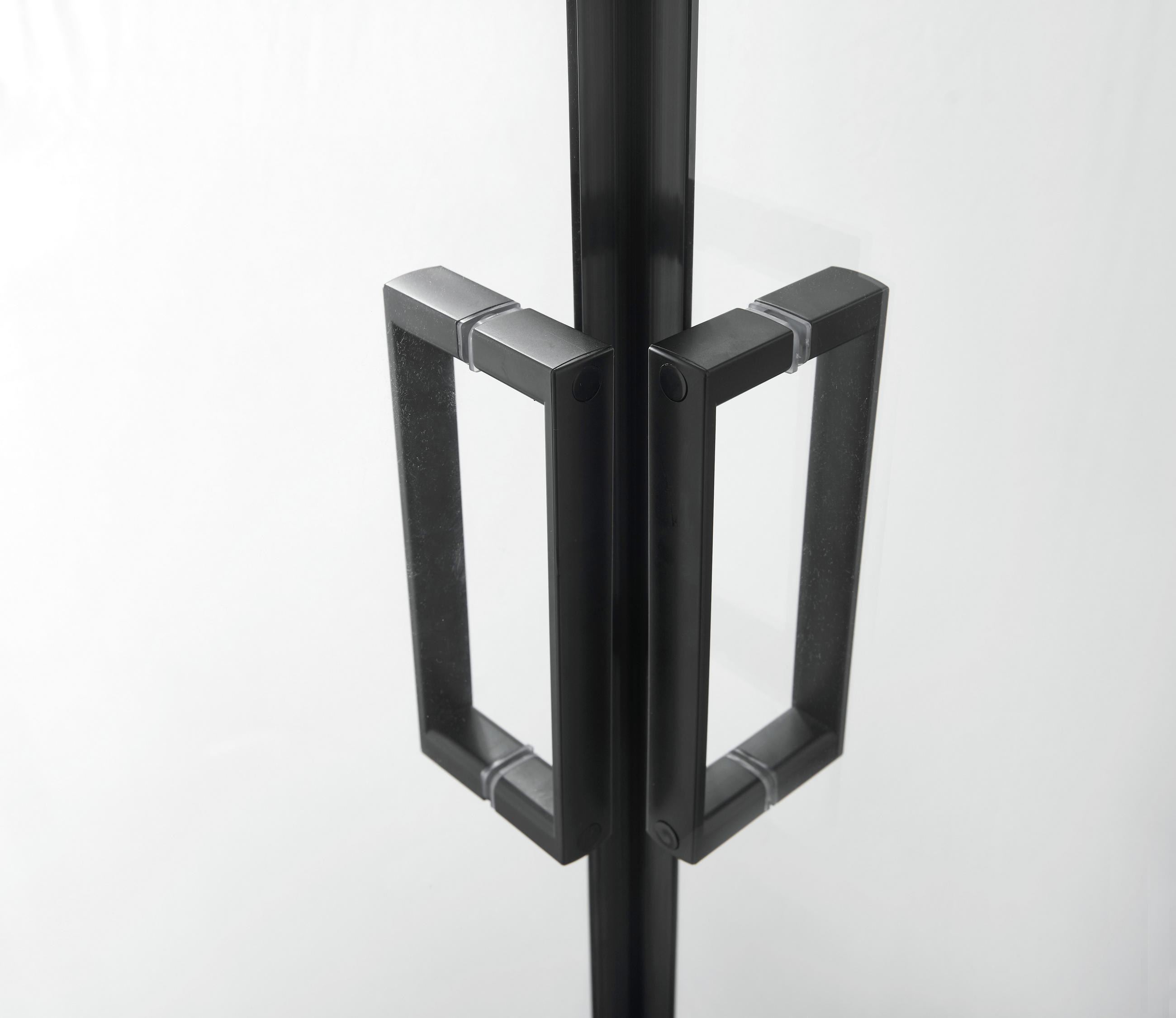 SPRCHOVÁ KABÍNA, čierna, priehľadné,  - priehľadné/čierna, Modern, sklo (90/90/225cm) - Sanotechnik