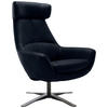 SESSEL Mikrofaser Blau    - Blau/Schwarz, MODERN, Textil/Metall (81/112/83cm) - Trendmanufaktur