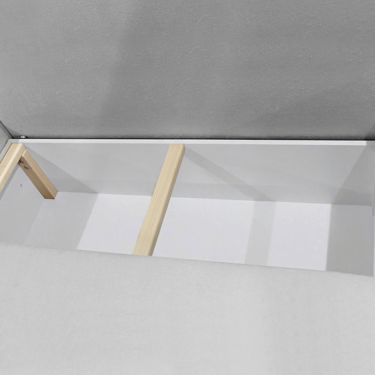 ECKSOFA STERN Hellgrau Bouclé Zierkissen, Rückenkissen, Bettkasten  - Hellgrau/Schwarz, Design, Kunststoff/Textil (152/207cm) - MID.YOU