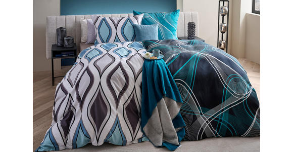 BETTWÄSCHE Satin 200/200 cm - Blau, KONVENTIONELL (200/200cm) - Esposa