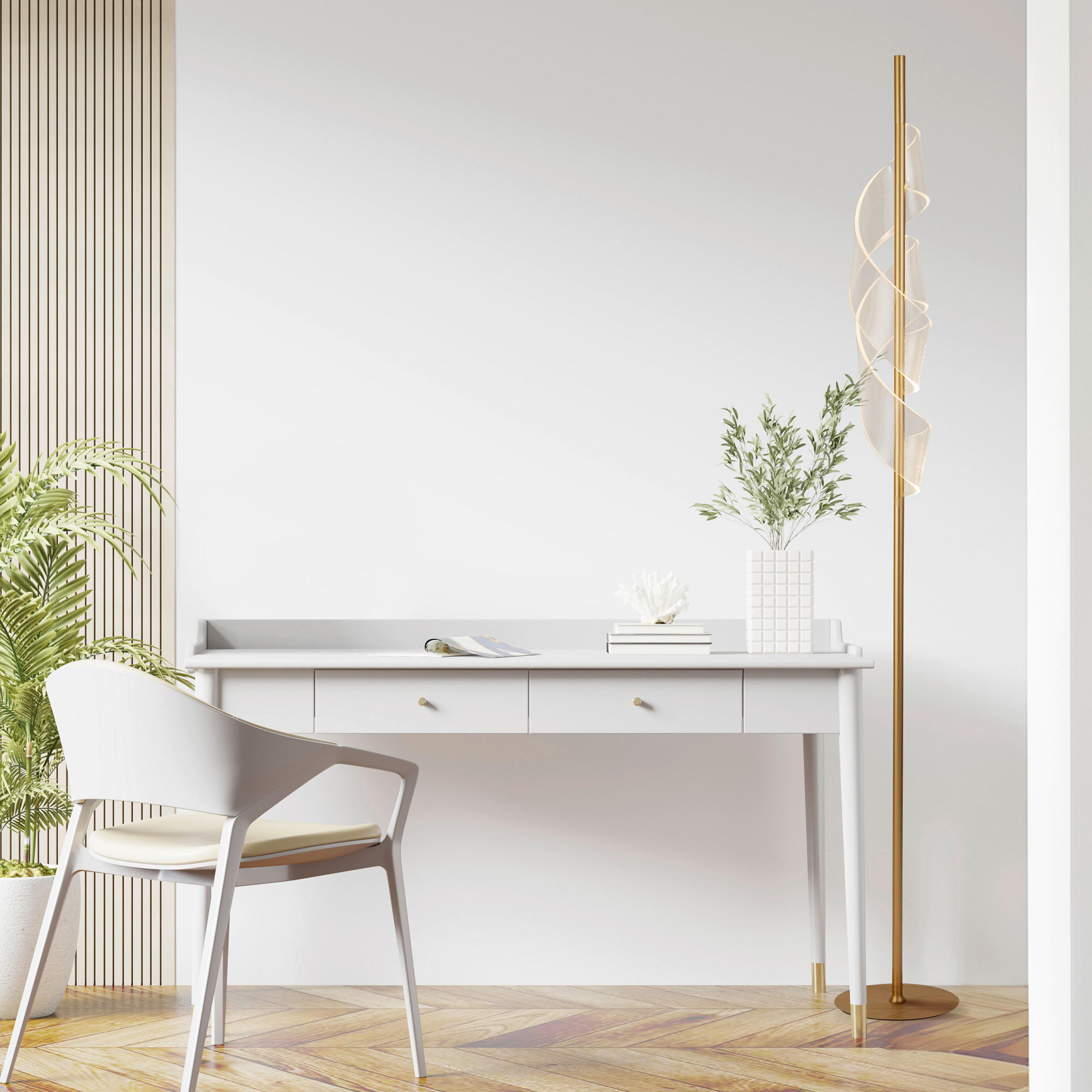 LED-STEHLEUCHTE 22/22/159 cm    - Chromfarben/Transparent, Design, Kunststoff/Metall (22/22/159cm) - Searchlight
