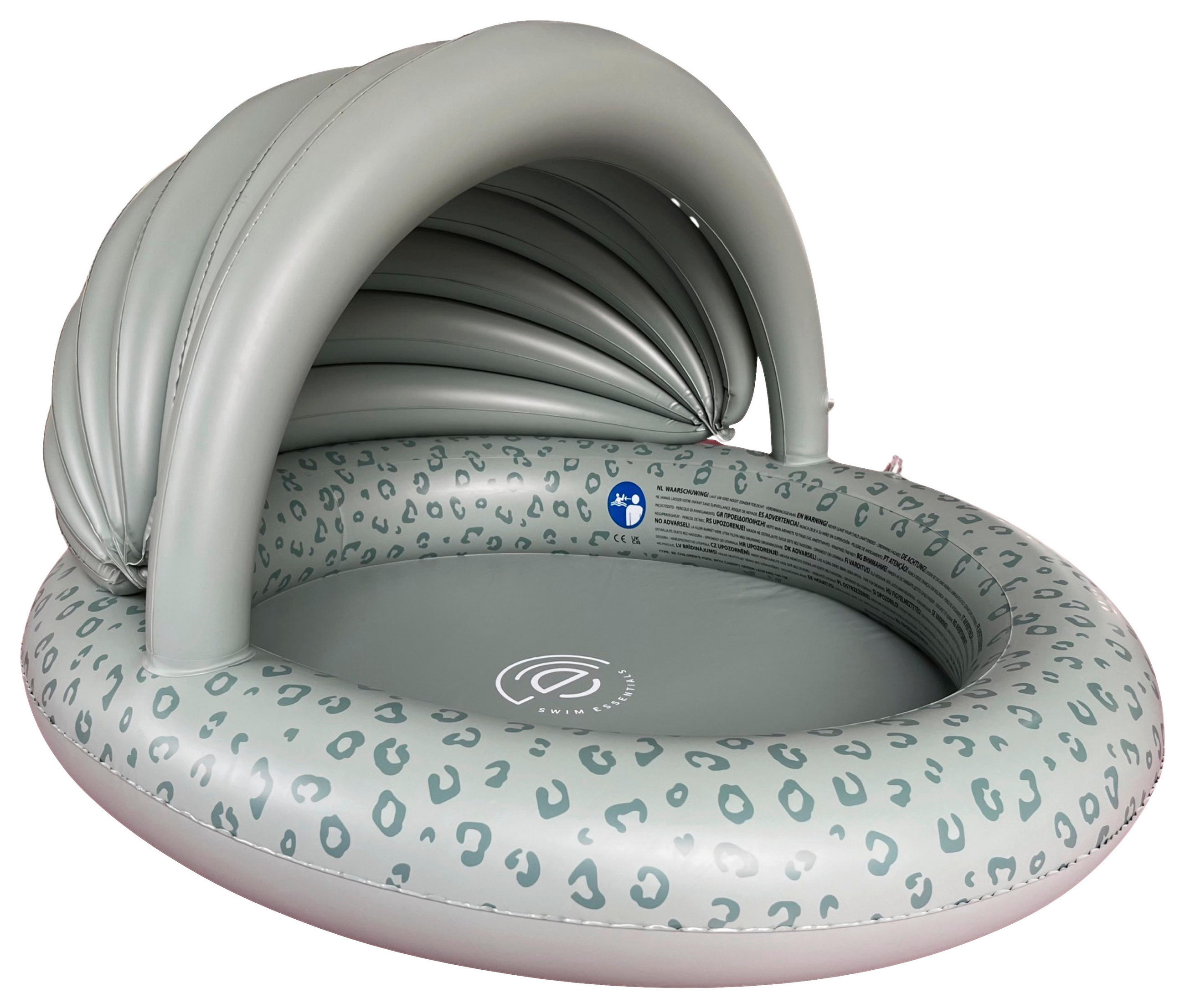 KINDERSCHWIMMBECKEN GREEN LEOPARD 100/77 cm  - Grün, Trend, Kunststoff (100/77cm)