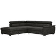ECKSOFA  in Lederlook Anthrazit  230/263 cm  - Anthrazit/Schwarz, Design, Kunststoff/Textil (230/263cm) - Hom`in
