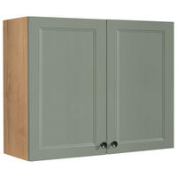 KÜCHENOBERSCHRANK 90/72/35 cm  in Grün, Eichefarben  - Eichefarben/Schwarz, MODERN, Holzwerkstoff/Metall (90/72/35cm) - Nobilia