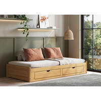 Pat Extensibil, 90/200 cm, culoare natur - culoare natur, Modern, plastic/lemn (90/200cm) - MID.YOU